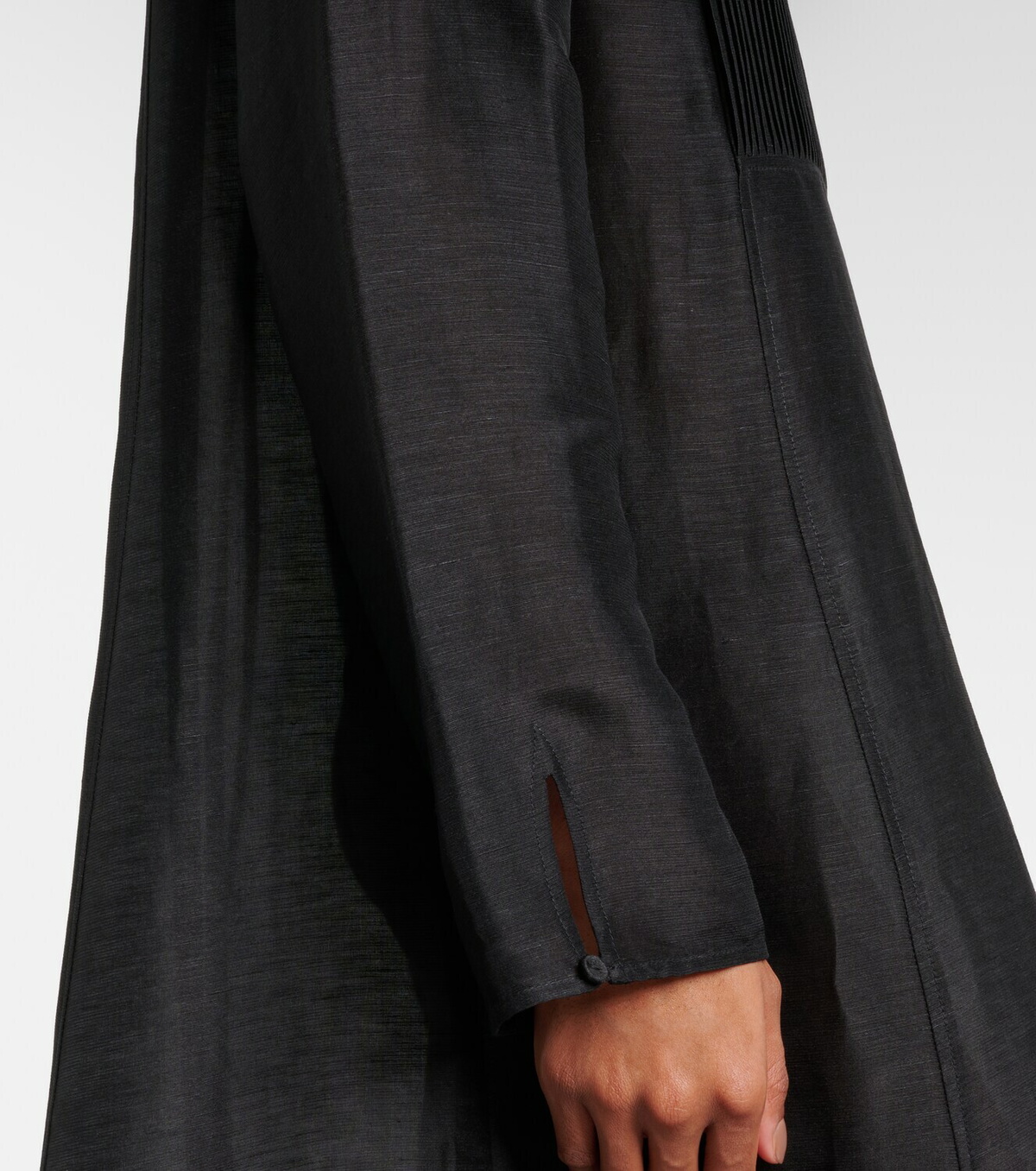 Tory Burch Pleated linen and silk kaftan
