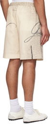 Jean Paul Gaultier Beige 'The Multi-Tattoo' Shorts