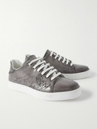 Berluti - The Playtime Scritto Venezia Leather Sneakers - Gray