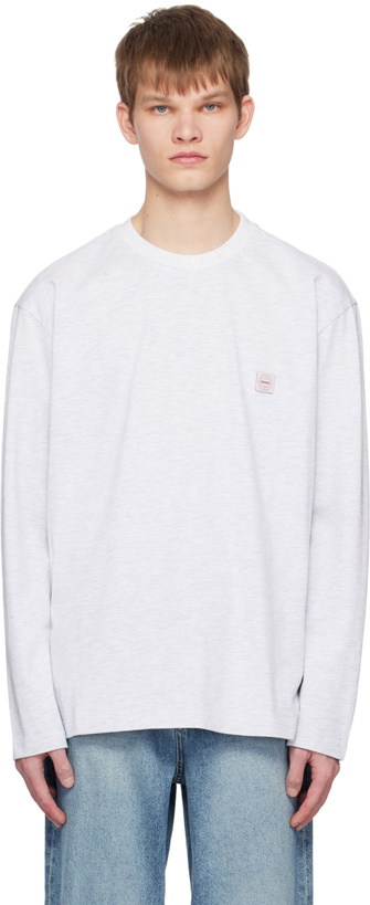 Photo: Solid Homme Gray Embroidered Long Sleeve T-Shirt