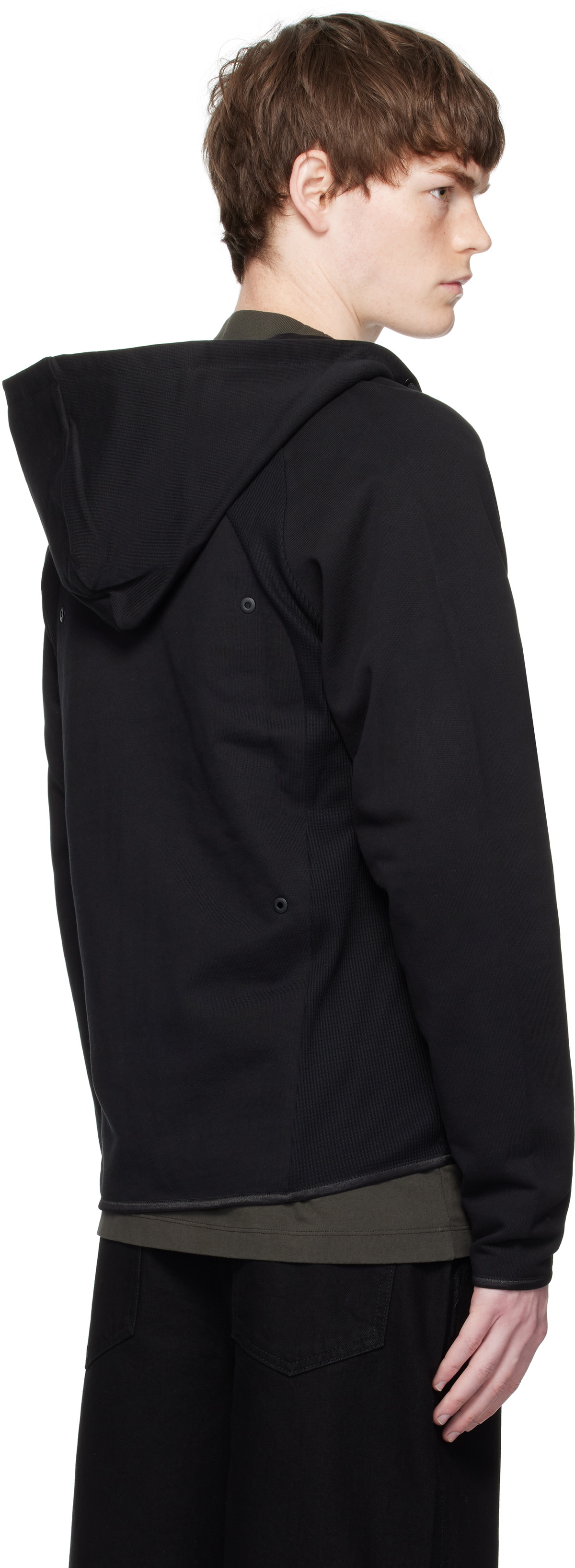 HELIOT EMIL Black Lux Hoodie