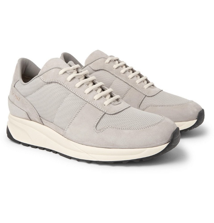 Photo: Common Projects - Track Vintage Nubuck and Mesh Sneakers - Men - Gray