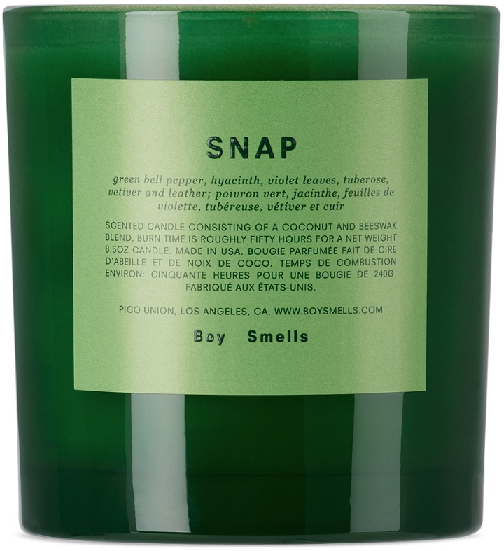 Photo: Boy Smells Green Snap Candle, 8.5 oz