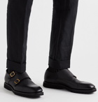 TOM FORD - Pebble-Grain Leather Monk-Strap Shoes - Black