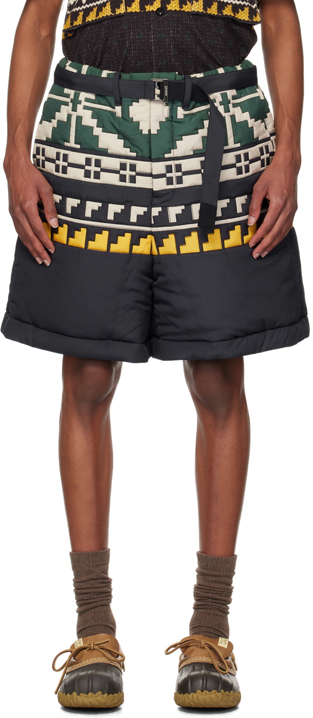 ショートパンツ SACAI Patterned shorts Multicolor Sacai - Faux Leather Shorts | HBX - Globally Curated Fashion