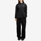 Nike Women's Essential Oversized Long-Sleeve Polo in Black/Sail