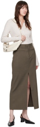 Filippa K Brown Tailored Maxi Skirt