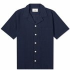Folk Men's Short Sleeve Soft Collar Shirt in Navy