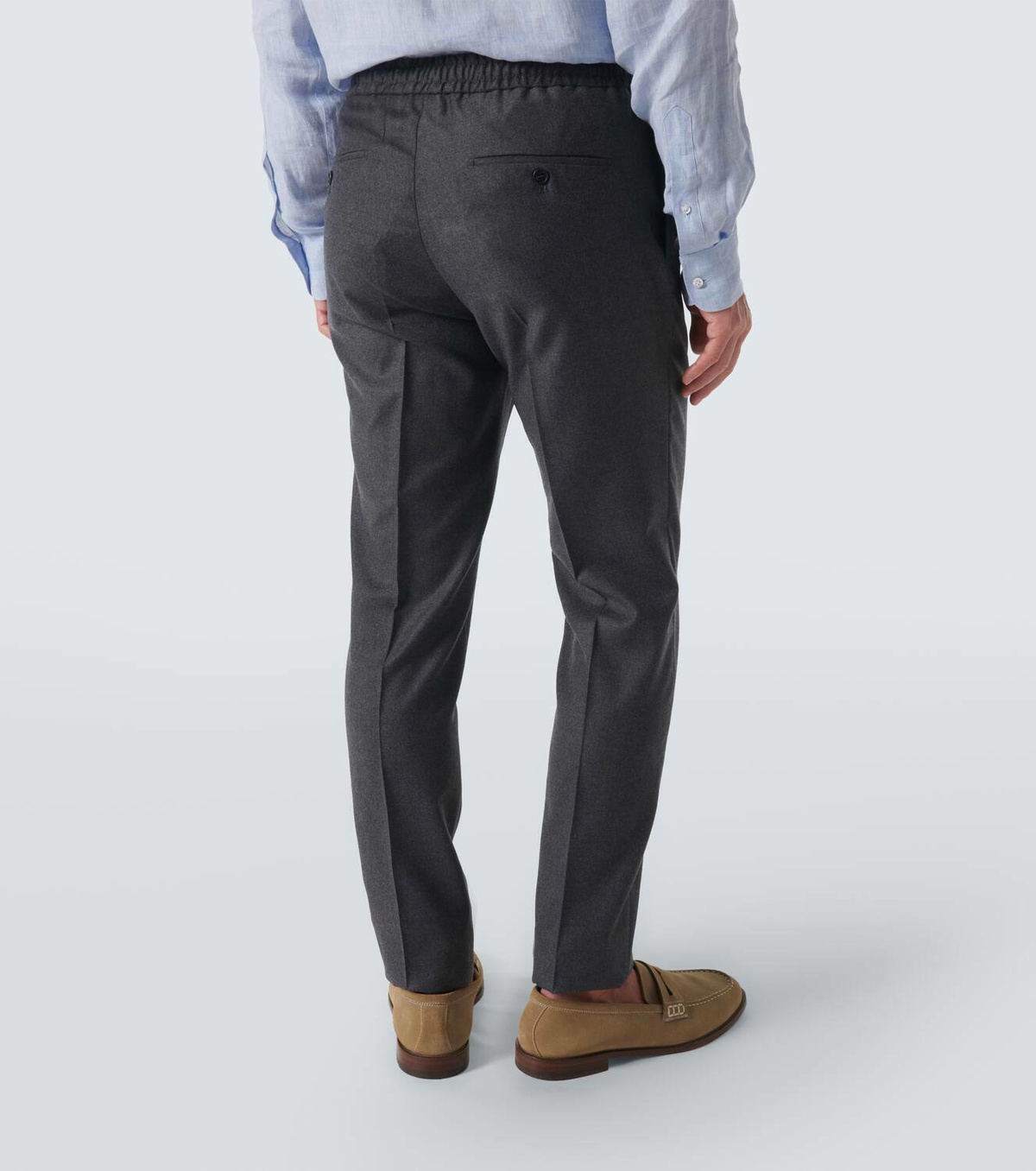 Incotex Dark Purple Mid Waist Casual Straight Pants