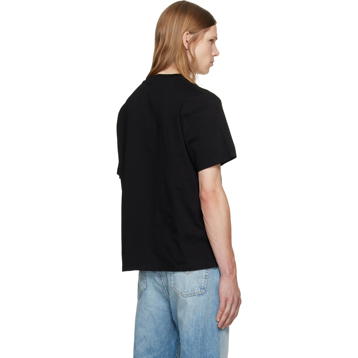 Versace Black Printed Cotton Jersey Regular T-shirt
