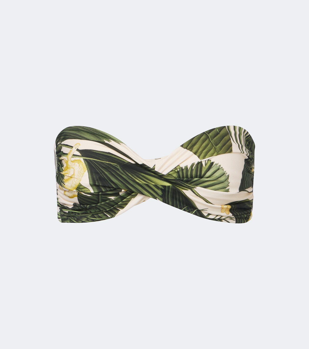 Johanna Ortiz Printed bandeau bikini top