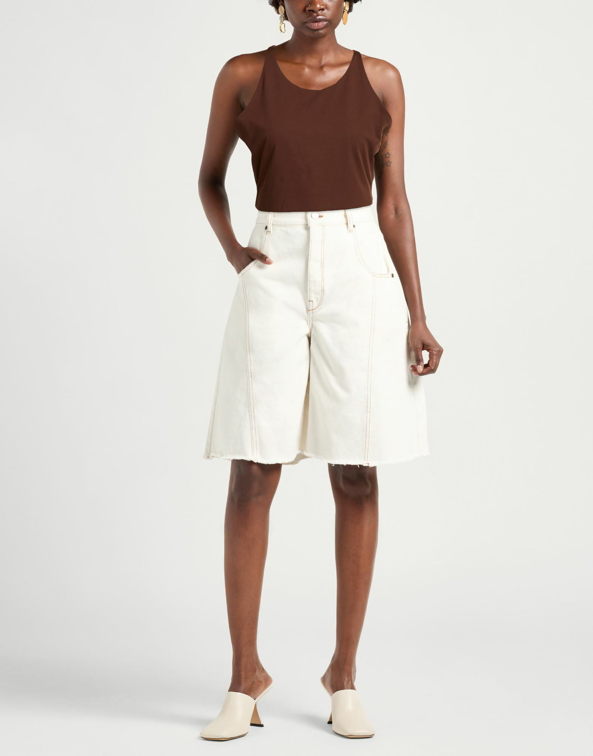 Girlfriend Collective Womens Top Chocolate in Brown