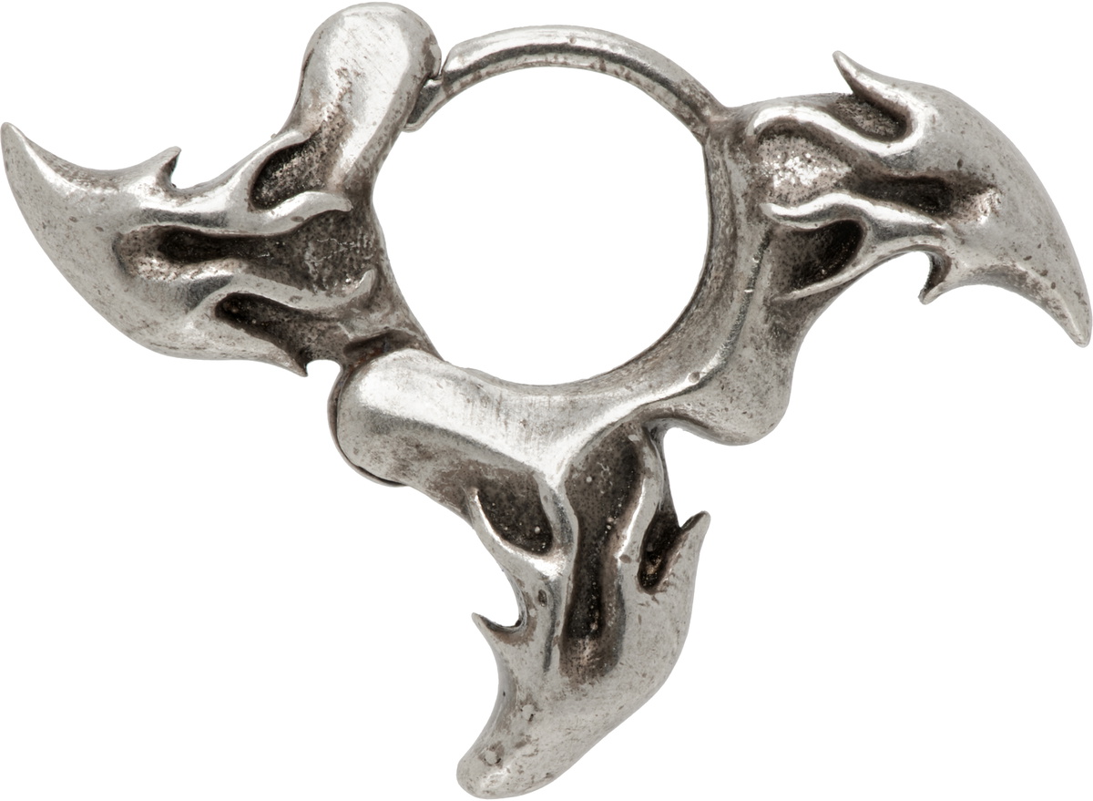【KUSIKOHC】SILVER FLAME EAR CUFF - S KUSIKOHC Silver Flame Ear Cuff KUSIKOHC