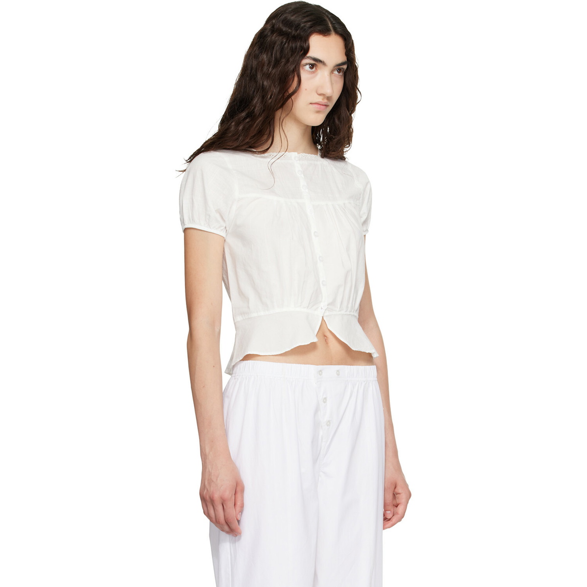 Fruity Booty White Daisy Blouse