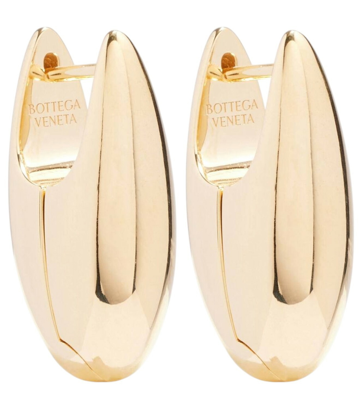 24AW new/BOTTEGA VENETA 18K カーブイヤリング Earring Gold BOTTEGA VENETA Gold-plated earrings | NET-A-PORTER