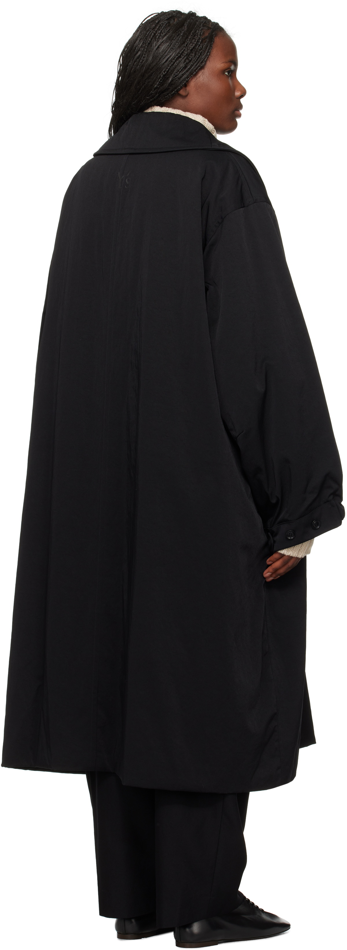 Y's Black NY/ Big Pocket Coat
