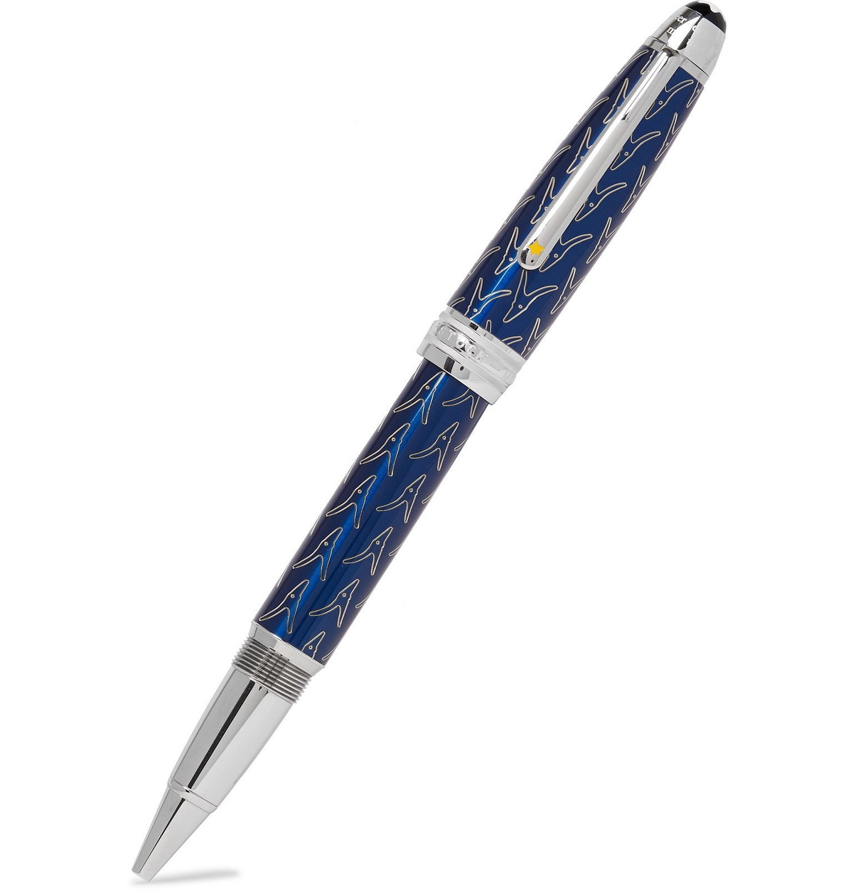 Montblanc - Meisterstück Le Petit Prince Egraved Silver-Tone and Resin Ballpoint Pen - Blue