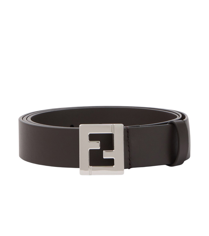 Fendi - 3.5cm Reversible Logo-Print Leather Belt - Black Fendi display picture 1