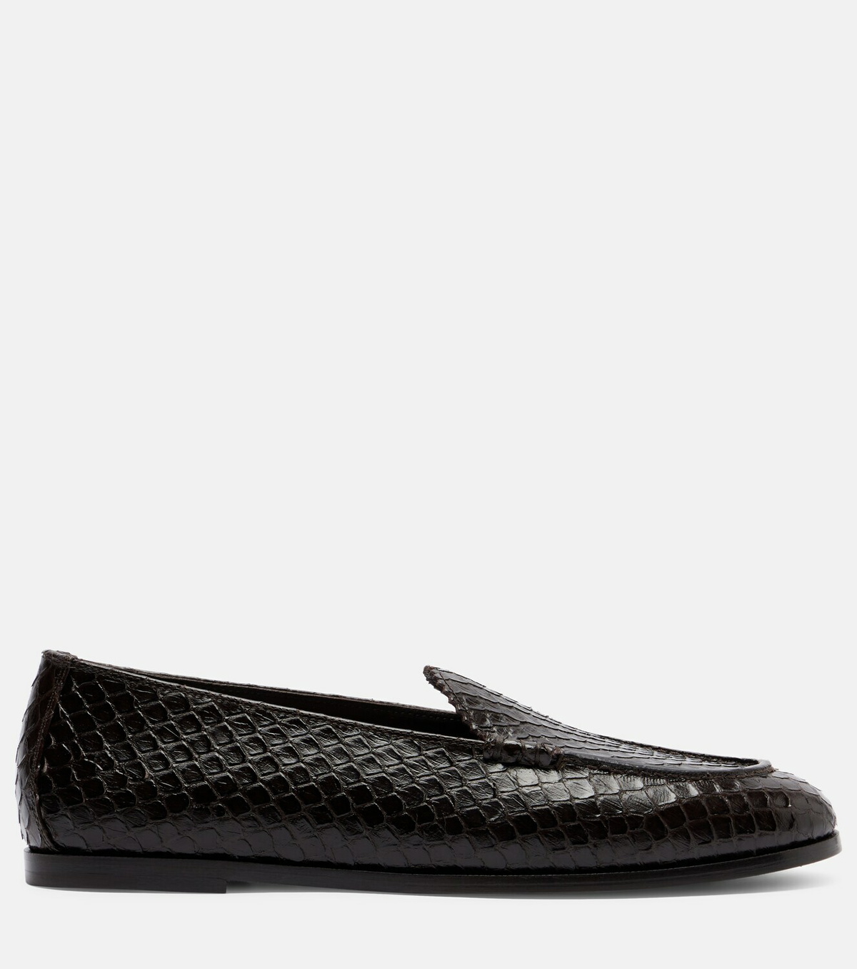 Aquazzura College snake-effect leather loafers