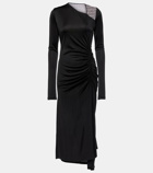 Givenchy 4G lace-trimmed jersey midi dress