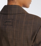 Ganni Striped wool blazer