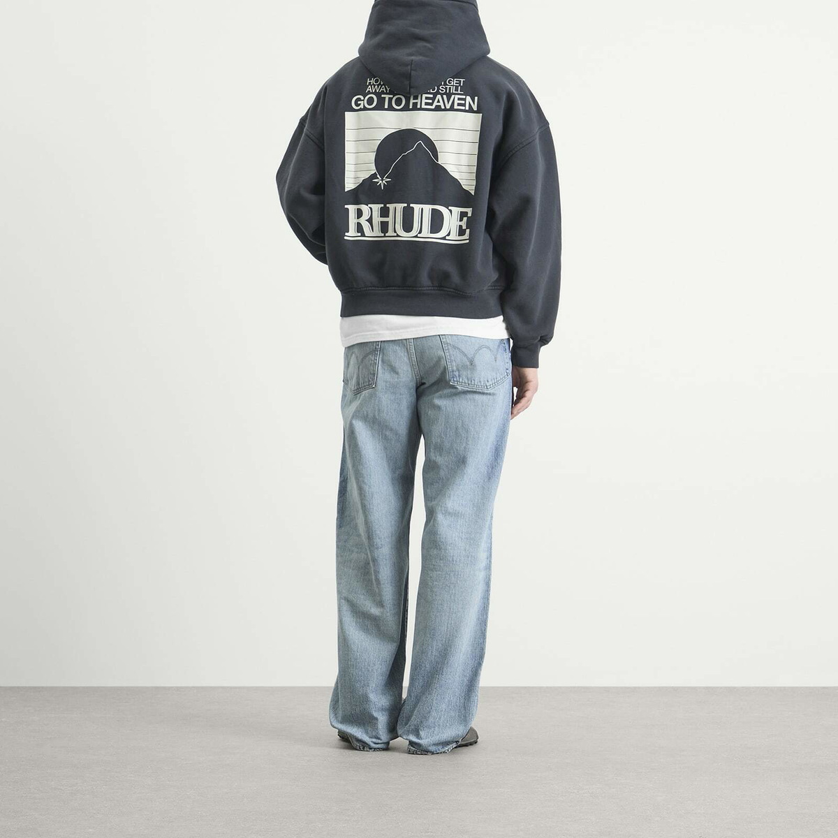 Rhude Men's Moonlight Pack Hoodie in Vintage Black/White