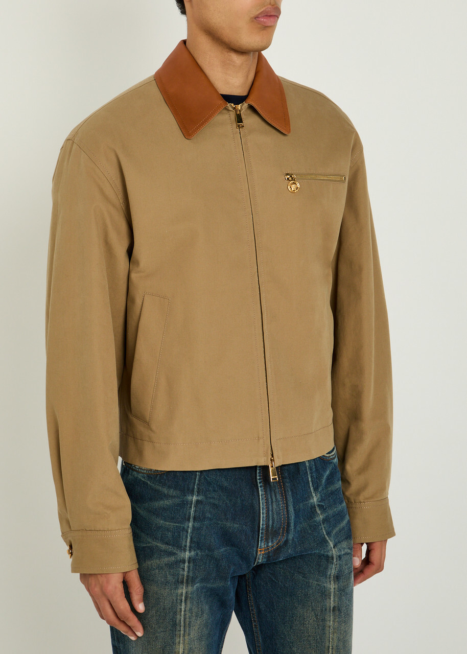 Versace Quilted Canvas Jacket Beige