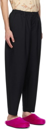 Marni Navy Cropped Drawstring Trousers