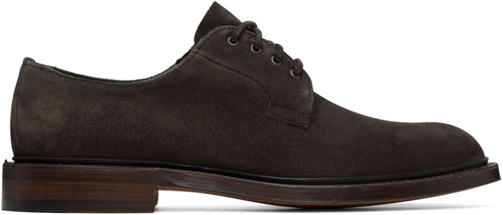 Photo: Drake's Brown Suede August Goodyear Welted Derbys
