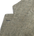 MAN 1924 - Green Slim-Fit Unstructured Prince of Wales Checked Linen Blazer - Green