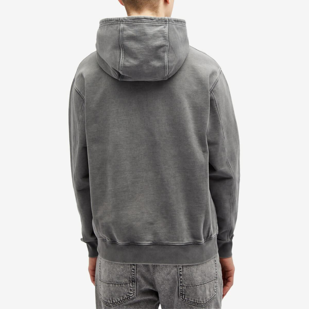 Carne Bollente Men's Carne Gym Hoodie in Washed Black Carne Bollente