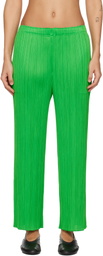 PLEATS PLEASE ISSEY MIYAKE Green Monthly Colors April Trousers