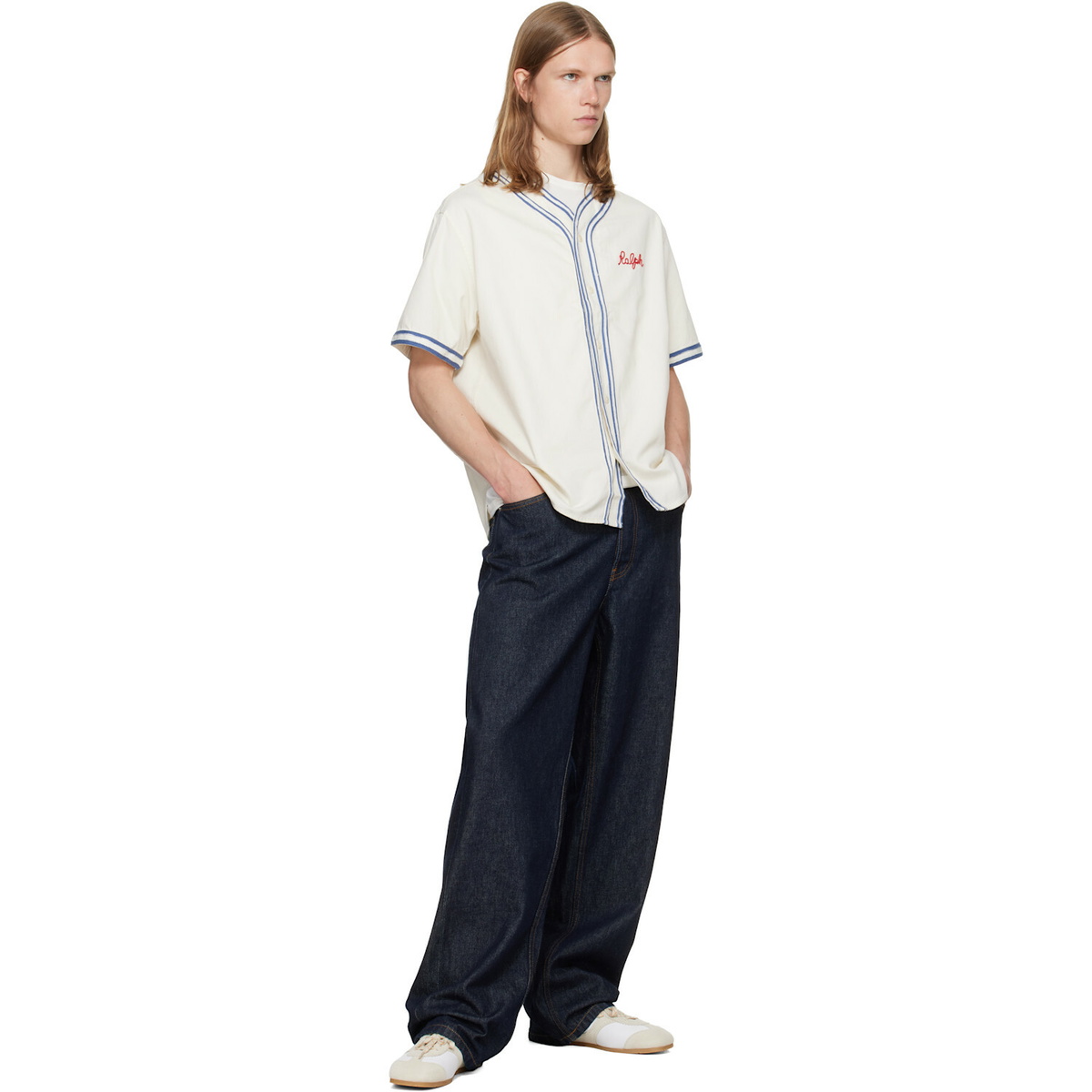 Polo Ralph Lauren Off-White Classic Fit Baseball Shirt