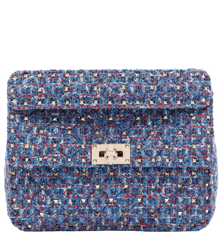 Photo: Valentino Garavani Rockstud Spike Medium tweed top-handle bag