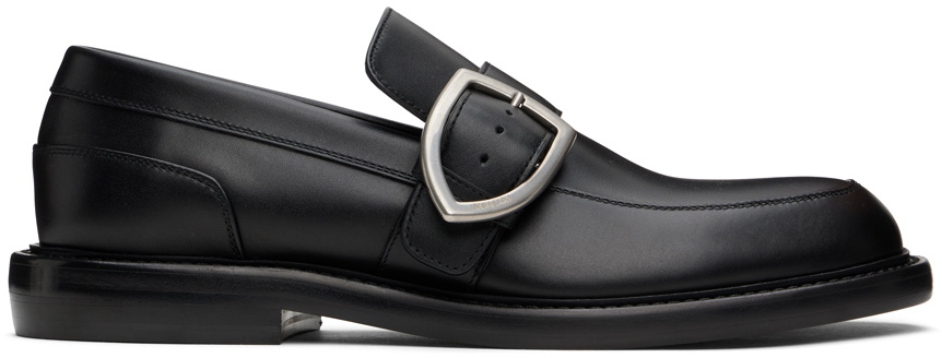Burberry Black Leather Cobble Loafers