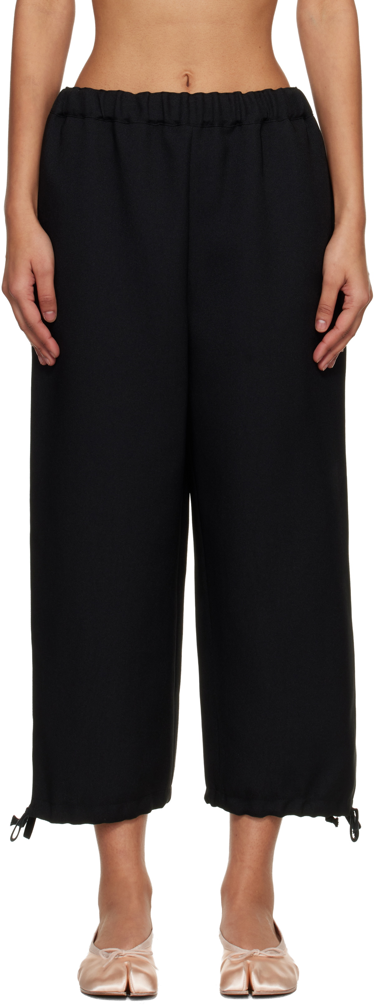 Comme des Garçons Girl Black Gabardine Trousers