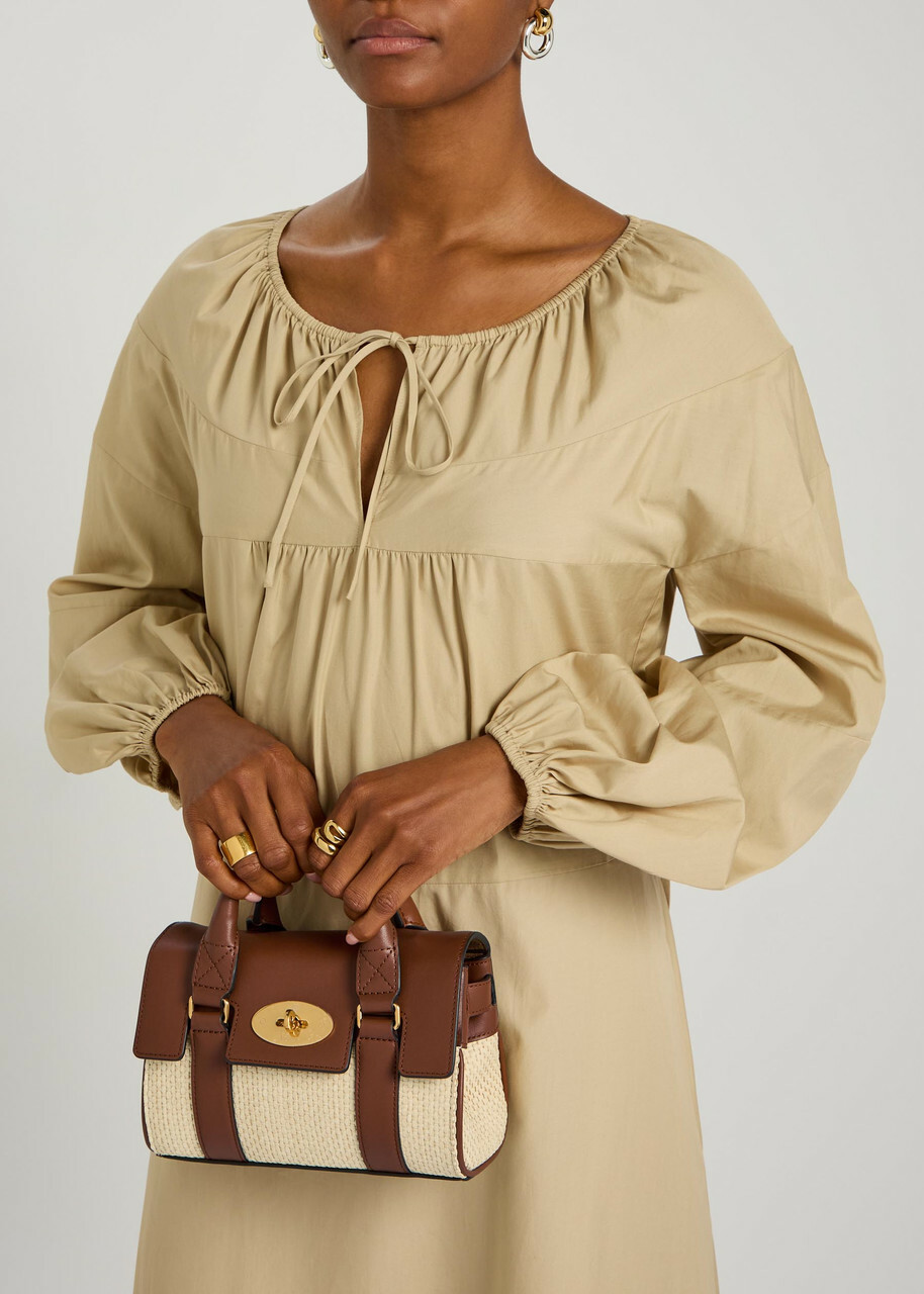 Mulberry Heritage Bayswater Mini Raffia Cross-body bag - Cream - One Size