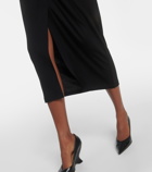 Diane von Furstenberg Callisto ruched wool-blend midi skirt