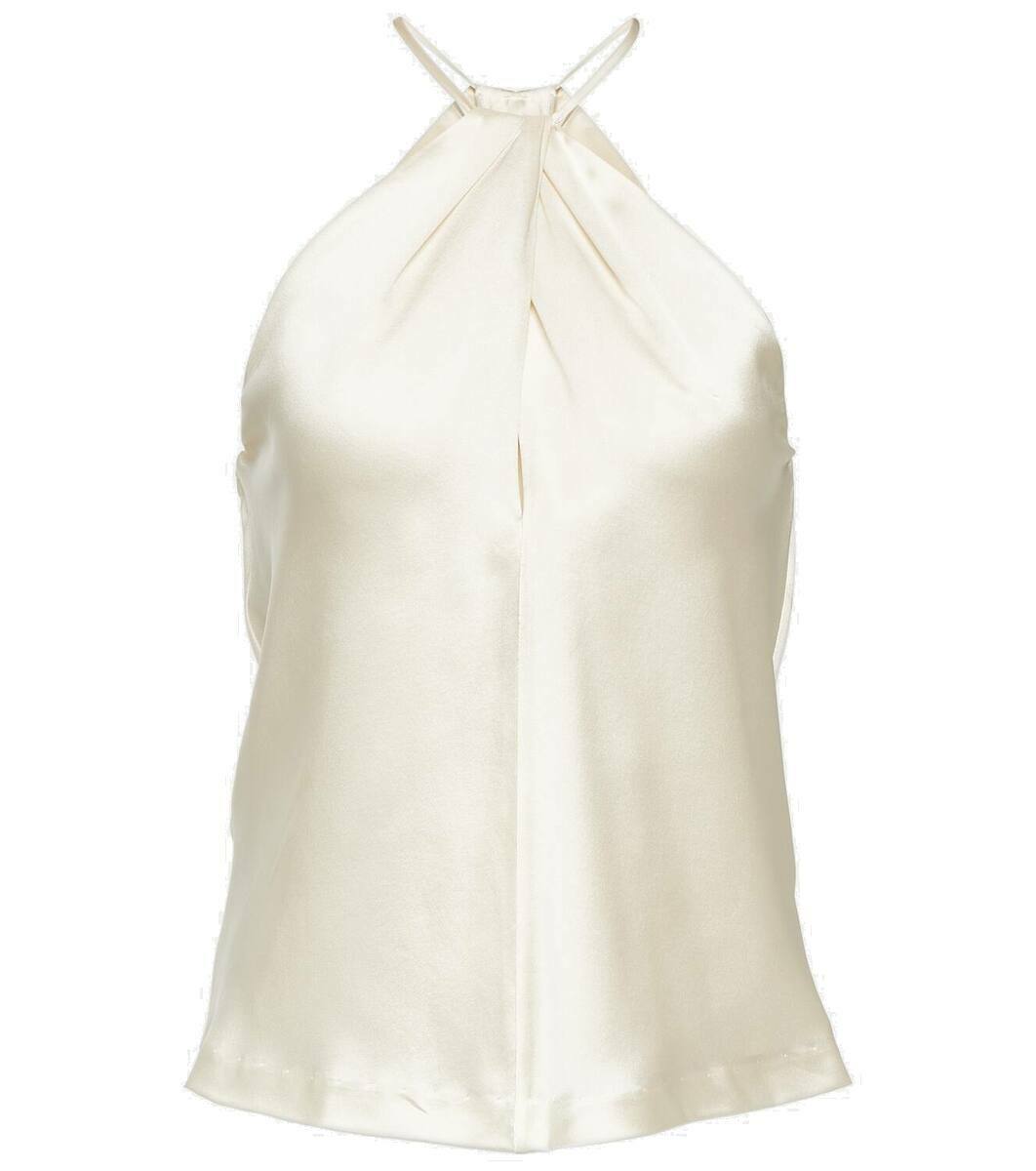 NILI LOTAN ビキニトップ 装飾付き【関税なし】 Nili Lotan Edwige halterneck silk top Nili Lotan