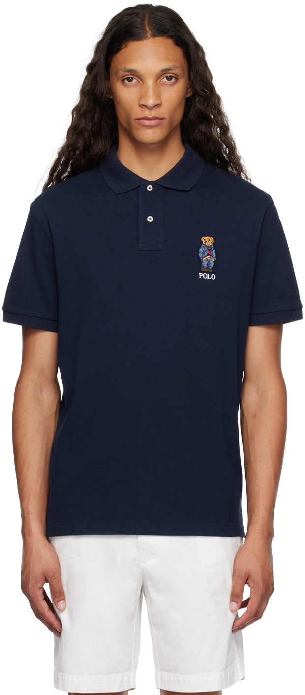 Navy blue polo bear shirt hotsell