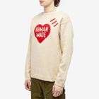 Human Made Men's Heart Knit Sweater in Beige