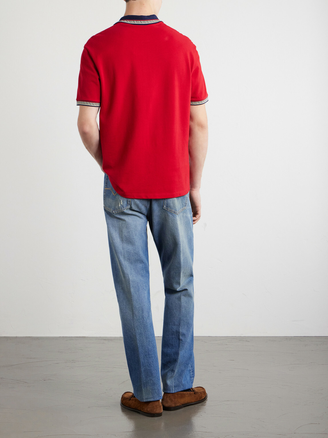 Versace - Logo-Embroidered Cotton-Piqué Polo Shirt - Red