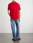 Versace - Logo-Embroidered Cotton-Piqué Polo Shirt - Red