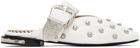 Toga Pulla White Studded Slippers