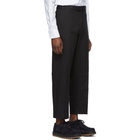 Dries Van Noten Black Linen Pen Trousers