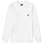 Needles Men's Logo Long Sleeve T-Shirt in White
