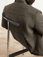 Givenchy - Recycled Woven Zip-Up Shirt - Brown