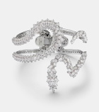 Yeprem Y-Couture 18kt white gold cuff bracelet with diamonds