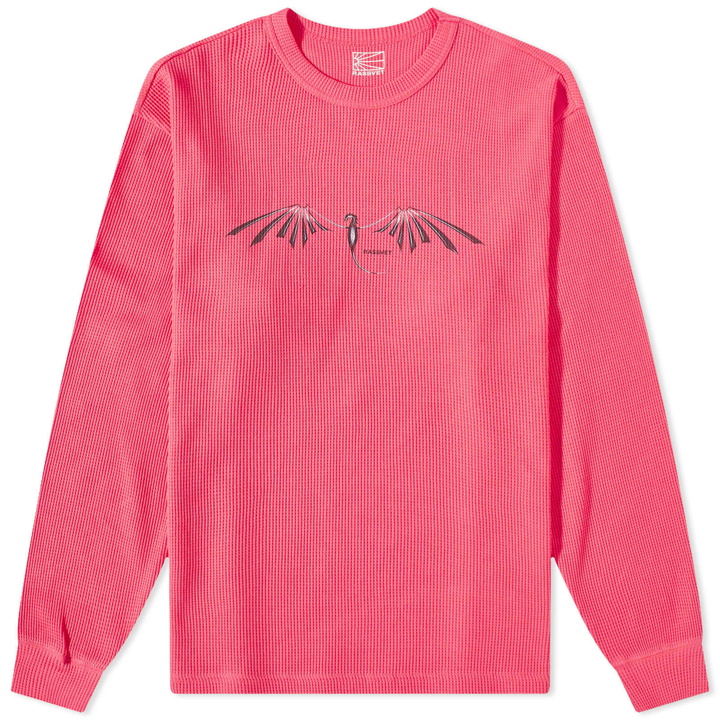 Photo: PACCBET Men's Long Sleeve Dragon Logo T-Shirt in Pink
