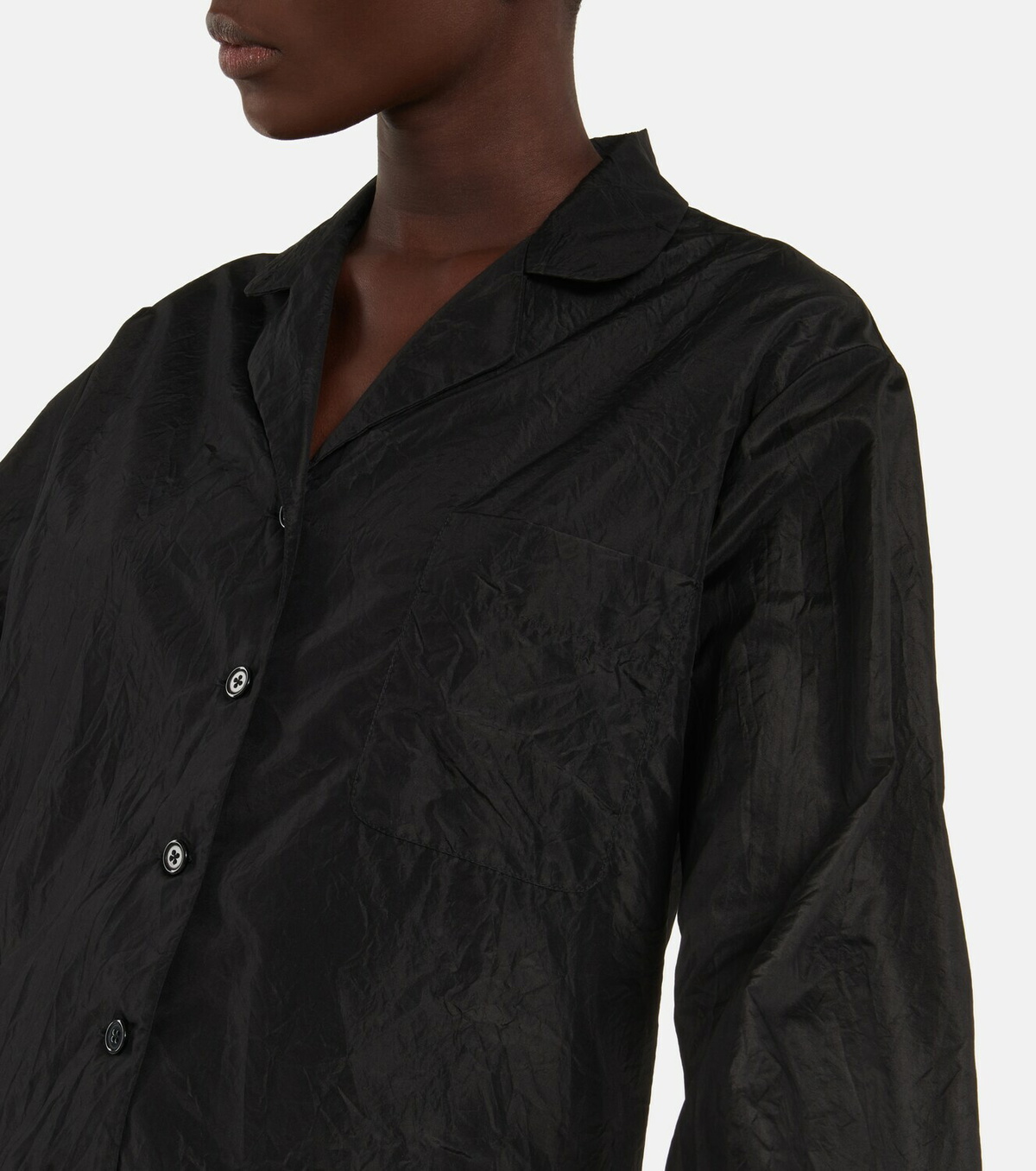 The Row Morpheus silk taffeta shirt